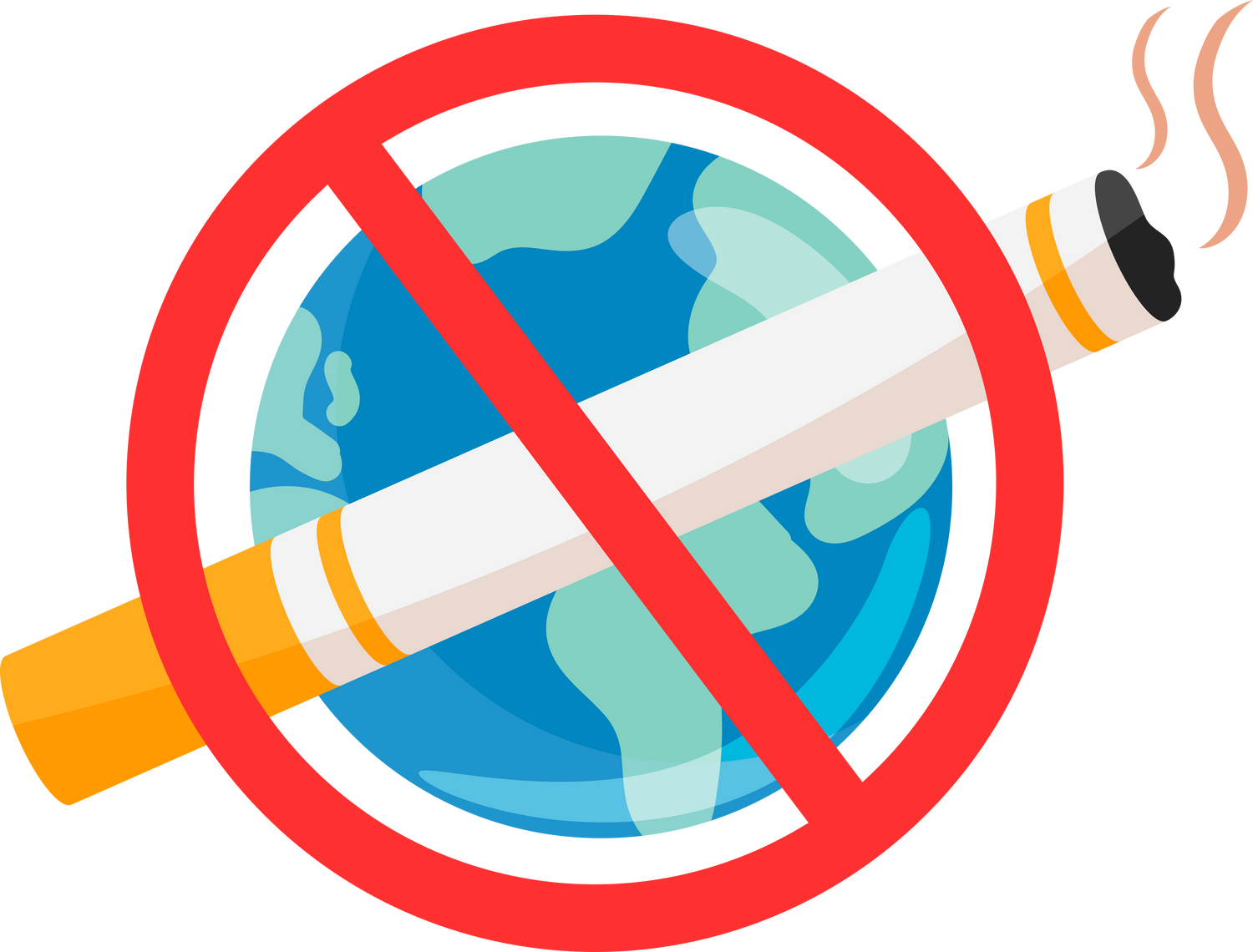 Concept of No smoking and World No Tobacco Day poster, banner.