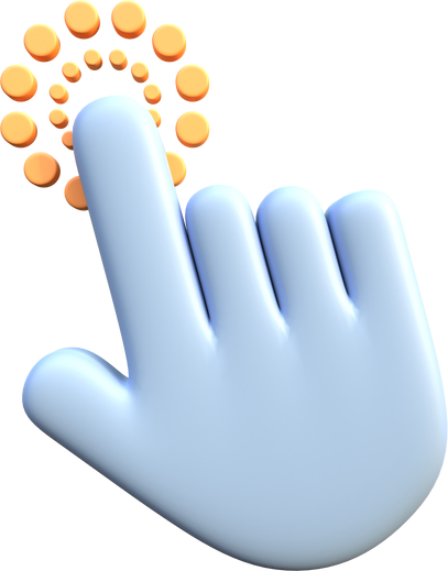 3D Hand Cursor Icon