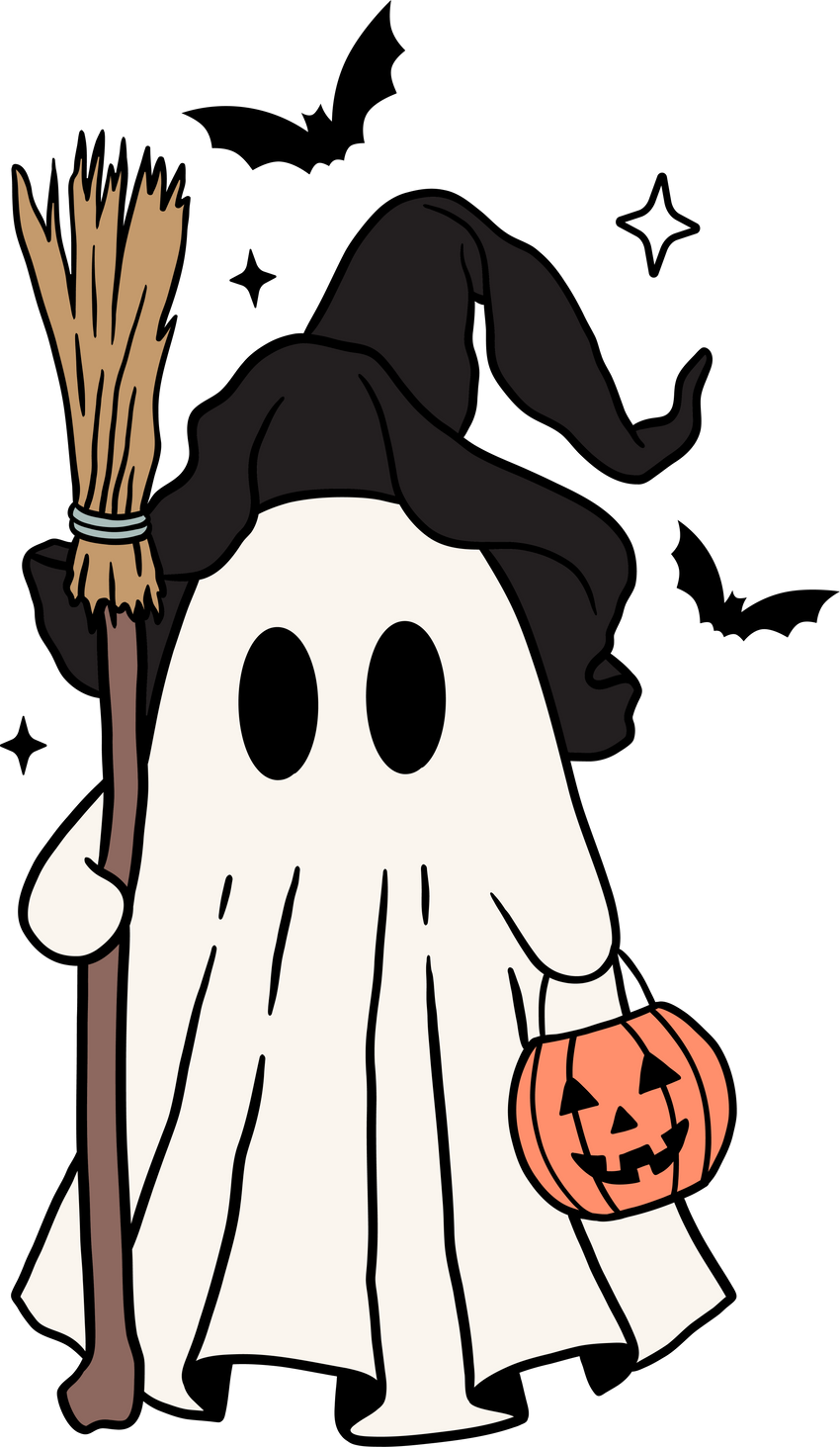 Cute ghost witch